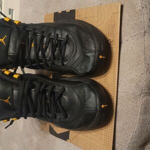 Black and Yellow High-Top Sneakers